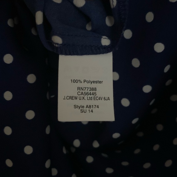 j crew | polka dot sleeveless shirt - Picture 8 of 9